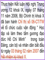 3 CHUYÊN ĐỀ HỌC TẬP VÀ LÀM THEO TẤM GƯƠNG ĐẠO ĐỨC HỒ CHÍ MINH