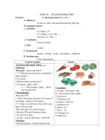 Lesson Plan 6(Unit10: Staying healthy)