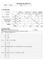 Đề thi Toán HK1 và đáp án lớp 7 (Đề 12)