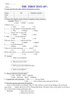 THE FIRST TEST (45’)