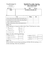 Đề Kiểm tra Toán 6 (bài số 1 đề chẵn)