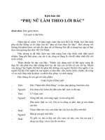 Dự thi: Phụ nữ làm theo lời bác