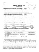 Đề KT 1 tiết số 2- HKII