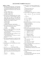 Trắc nghiệm Vật lý 12- kỳ I (Xuân Khôi)