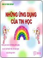 nhung ung dung tin hoc