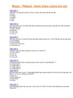 Rượu - Phênol - Amin (hữu cơ)và (vô cơ).