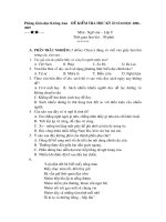 Đề kiểm tra học kỳ II lớp 9