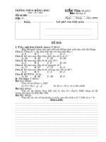 Kiểm tra 45 phút số học 6 tiết  39