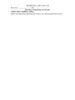 đề kiểm tra tháng 11 hóa 11CB