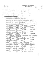 ĐỀ KIỂM TRA HỌC KỲ II_ ANH 8