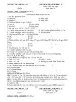 Kiểm tra Hình học 6 chương II: Góc