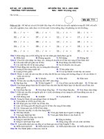 Đề kiểm tra học kì II sinh 10