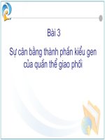 Sự cân bằng kiểu gen trong quần thể giao phối