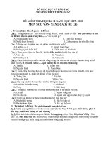 Một số đề kiểm tra Ngữ văn lớp 11 học kỳ II