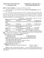 Đề Kiểm tra Văn 9_Tiếng việt