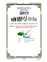 PHÂN TÍCH VÀ THIẾT KẾ HỆ THỐNG THÔNG TIN KẾ TOÁN VẬT TƯ