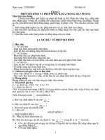 Giáo án Hình học 11 chương I: Phép dời hình và phép đồng dạng trong mặt phẳng