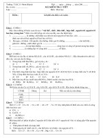 Kiểm tra 45 phút lớp 8 - Bài 1