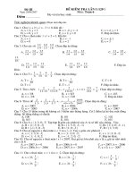 kiểm tra Toán 6 cả năm