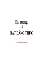 Đại cương về Bất đẳng thức