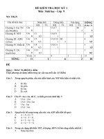 Noel 2008-Đề thi Sinh HK1 lớp 9 kèm đáp án (Đề 05)