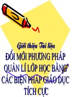 Đổi mới PPQL lớp học
