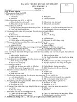 để kiểm tra học kì I môn sinh học 10-CB(đã được BGH duyệt)