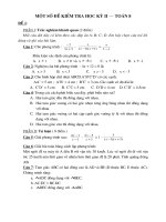 Kiểm tra Toán 8 học kì II