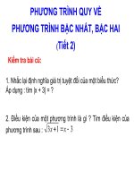 PT quy về bậc nhất - bậc hai