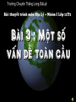 BÁO CÁO : LỚP 11 TOÁN 2 - NHÓM 1 : MÔI TRƯỜNG