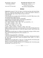 Đề Khảo sát Hóa 10.Nâng cao.(Hay)