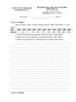 Đề thi và đáp án Địa 11 - HK 1 2008-2009