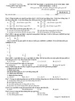 Đề thi thử ĐH-CĐ thời điểm tháng 12-2008