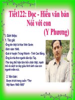 Tiết 122: Nói với con