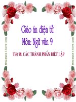 Tiết 98: Các thành phần biệt lập