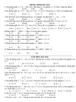 trắc nghiệm phương trình - hệ phương trình bậc hai