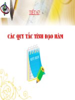 Tiết 67 quy tắc tính đạo hàm