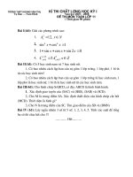 Đề Thi Học Kỳ I lớp 11