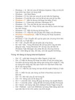 sử dụng phím nóng