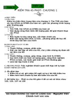 Tiết 20: KIỂM TRA 45 PHÚT CHƯƠNG 1