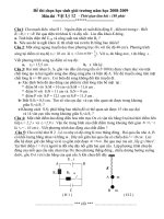 Đề thi HSG 12 Trường THPT Yên thành2 năm học 2008-2009