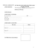 Đề, đáp án thi 