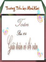 Bài 104 Giải toán có lời văn (tt)