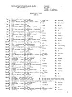 De trac nghiem lop 9