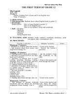 Giáo án Anh 12 CB Unit 1, 2 (chuẩn)