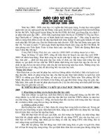 Báo cao sơ kết công tác GD HS kỳ I năm học 2008-2009