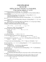 Chuyên đề: parabol và ĐL VI ÉT(CƠ BẢN VÀ NÂNG CAO)