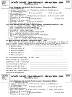 Đề KSCL giữa kì T.Anh 6