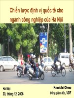 Chiến lược định vị quốc tế cho ngành công nghiệp của Hà nội