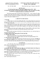 thực hiện công tác Thực tập tốt nghiệp năm học 2011 – 2012  cho ngành đào tạo Quản trị kinh doanh (Quản trị du lịch - dịch vụ) trình độ Cao đẳng hệ chính quy, áp dụng cho lớp K.33 CĐ Quản trị kinh doanh